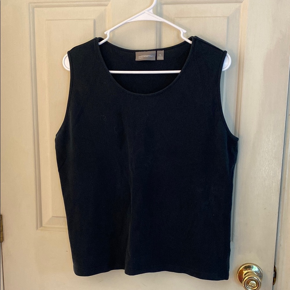 Croft & Barrow Black Sleeveless Tank Top